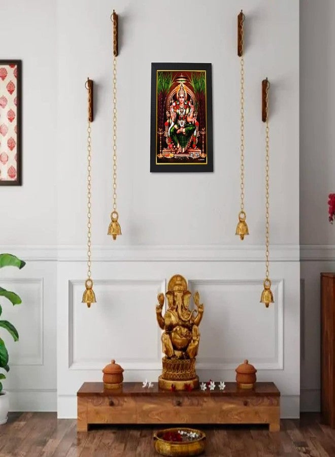 101Temples - Goddess Rajarajeshvari Amman Wooden Photo Frame | Kamatchi | Ambal | Parvati Devi | Mata | Adi Shakti | Lalitha Tripura Sundari | 1 Piece | 10 x 13 | Matt Finish | Wood - Image 4